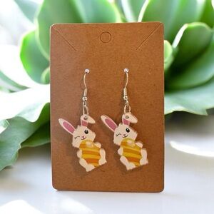 🐰🌼 Spring Bunny Easter Dangle Earrings 🌼🐰